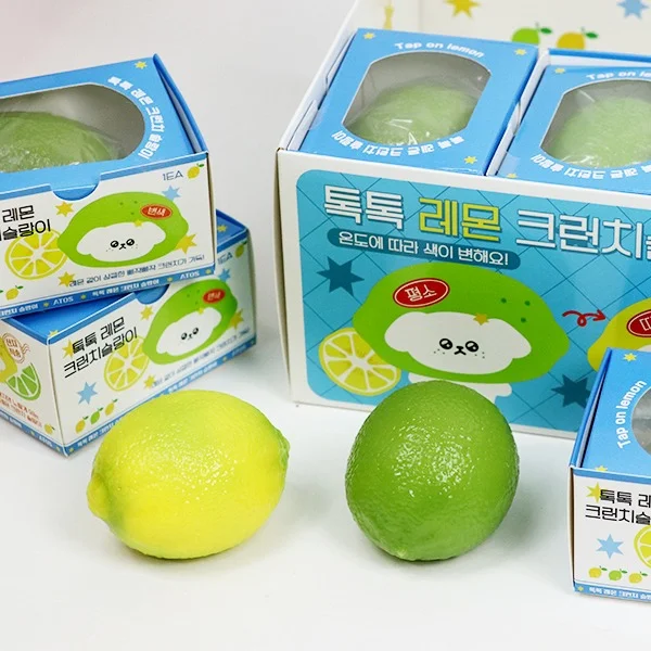 (AT) 5500 톡톡 레몬 크런치 슬랑이 슬라임 말랑이 1개